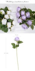 20× Red Roses Artificial Flowers Realistic Bouquet Home Decor Valentine Gifts US