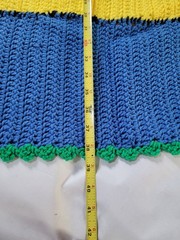 Handmade Colorblock Afghan OOAK 46 in x 38 in