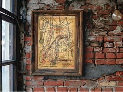 1863 Map of the Battle of Gettysburg Civil War Military Poster Print History