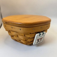 Longaberger 1998 7in Generations Basket 13757 Lid Protector Tie-On USA