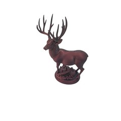 3D Printed Stag Deer Figurine Copper Metallic Finish Rustic Woodland Decor 4.5″