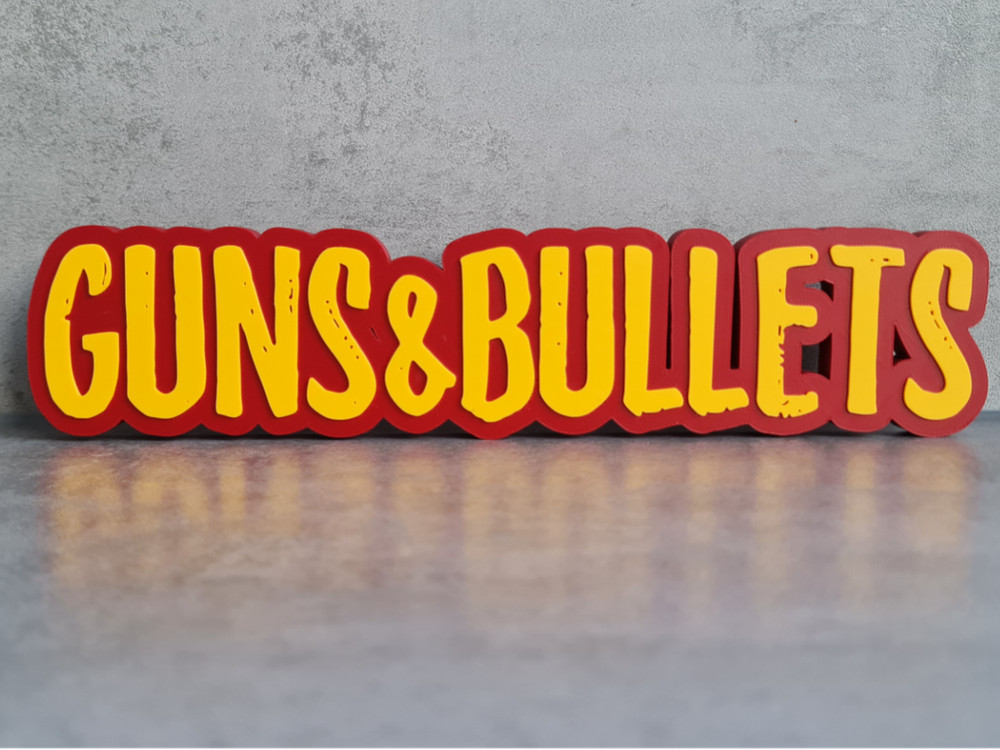 Fallout Guns & Bullets Logo / Sign 3D Printed Wall Decor