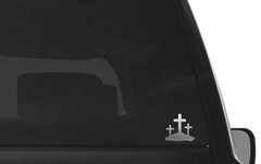 Calvary Cross hill Vinyl Decal god Cross Christian Religious symbol Sticker