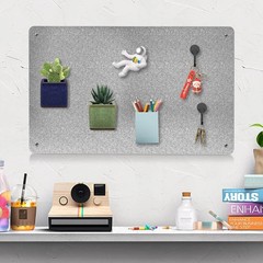 17.7″ x 11.8″ Metal Magnetic Board – Magnet Bulletin Board to Display Magneti…