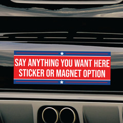 Political Bumper Sticker or Magnet – Custom Conservative Car, Truck Charlie Kirk
