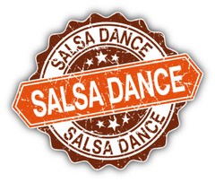 Salsa Dance Grunge Rubber Stamp Car Bumper Sticker Decal