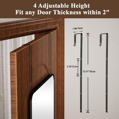 14″x48″ Full Length Over The Door Mirror – Aluminum Alloy Frame Full Body Mir…