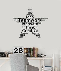 Teamwork Vinyl Wall Decal Office Study Decoration Star Words Stickers (ig5453)