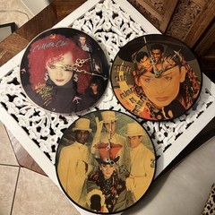 Culture Club Wall Clock Lot of 3 Untested Made of Vinyl Records Boy George 12 in