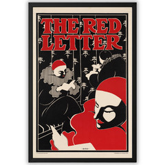 Art Deco Wall Art Framed 11×17 The Red Letter Vintage Poster Print Decor Gift