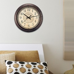 404-2635 La Crosse Clock Co. 14″ Plastic Analog Wall Clock – Antique Open Box