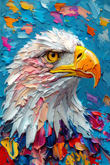 ABSTRACT BALD EAGLE WALL ART QUALITY PHOTO PAPER/CANVAS/METAL PRINT A16