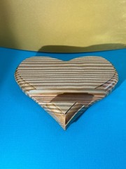 5.5in Wide Wooden Picture Stand Heart Shaped