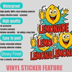 4PCS Lemonade Stickers – Food Truck Concession Stand Vinyl Decals
