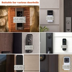 LJSCARE Front Door No Soliciting Sign Do Not Knock Or Ring Doorbell Sign – E…