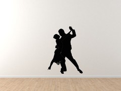 Tango Latin Salsa Samba Dance – Couple Pair Version 2 – Vinyl Wall Decal
