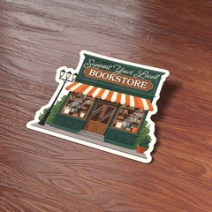 Support Your Local Bookstore Sticker – Cute Book Decal