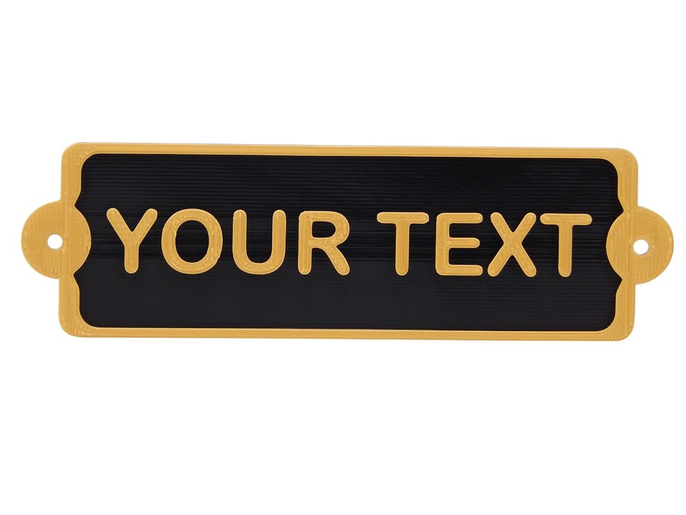 Plastic Custom Personalized Customized Vintage Style Sign Plaque Home Office