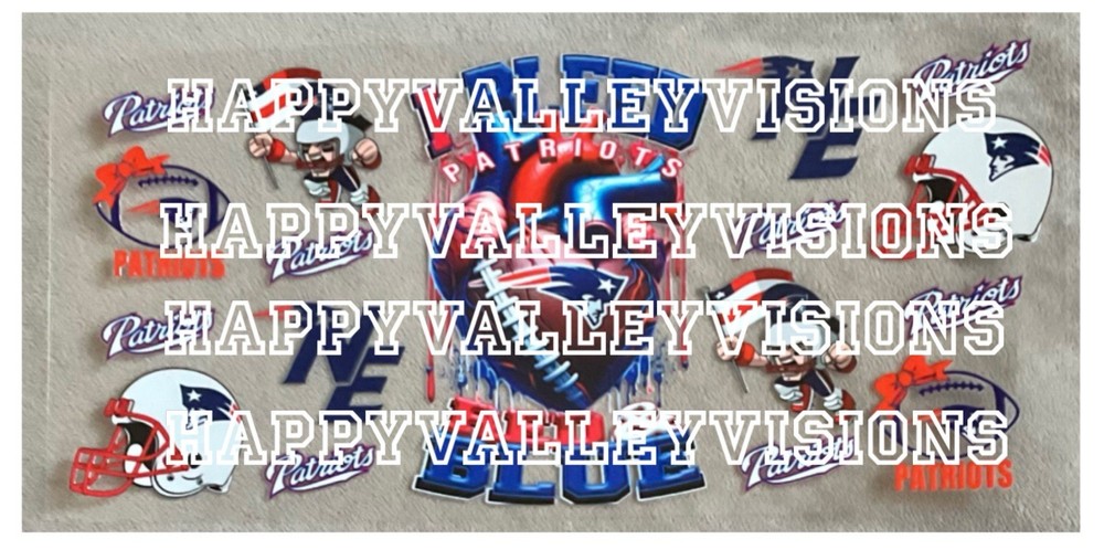 NEW ENGLAND Football Team UV DTF Transfer Sticker Cup Wrap DIY Cups Bottles