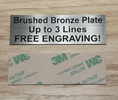 Custom Engraved 1×3 Gold Silver Copper or Bronze Plaque Plate Sign Wall Door Tag