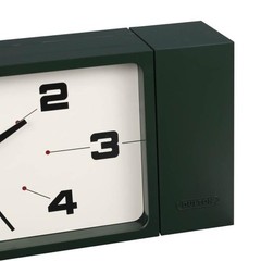 DULTON Double Face Wall Clock Rectangle Green Magnet Type H21-0362DGN New FEDEX