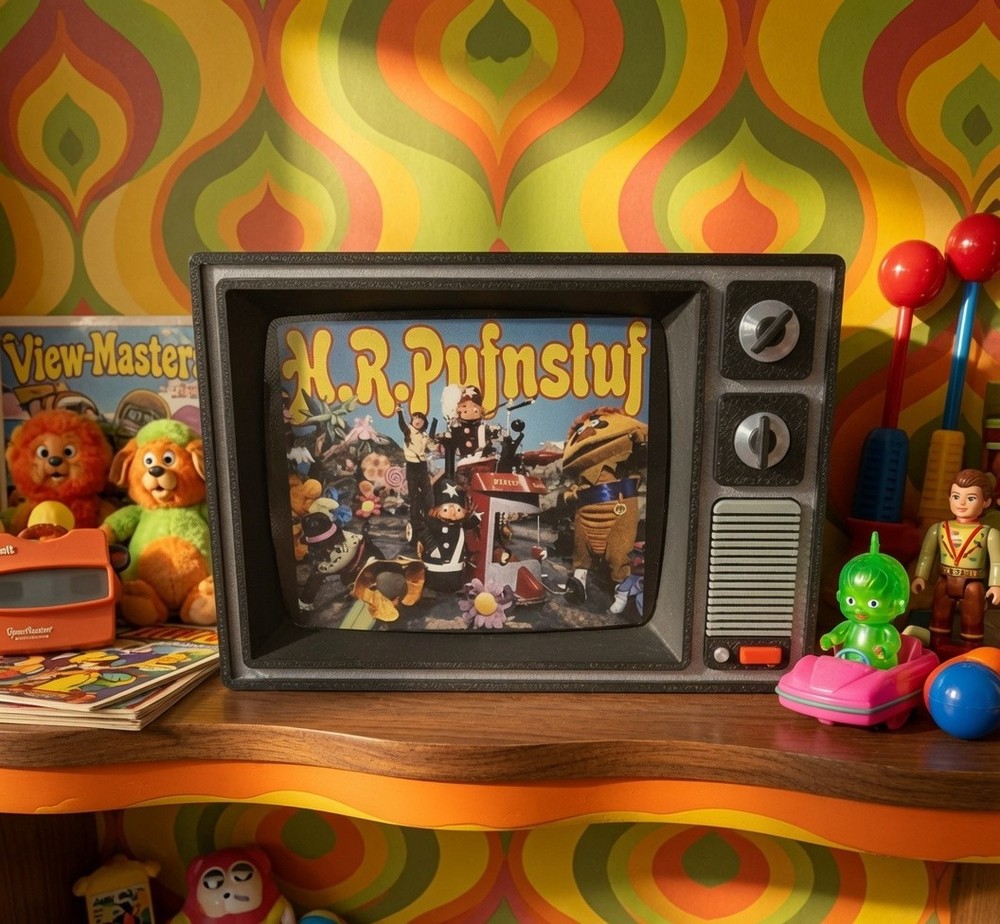 H.R. Pufnstuf Retro TV Display Stand Desk Art 70s Kids Show Krofft