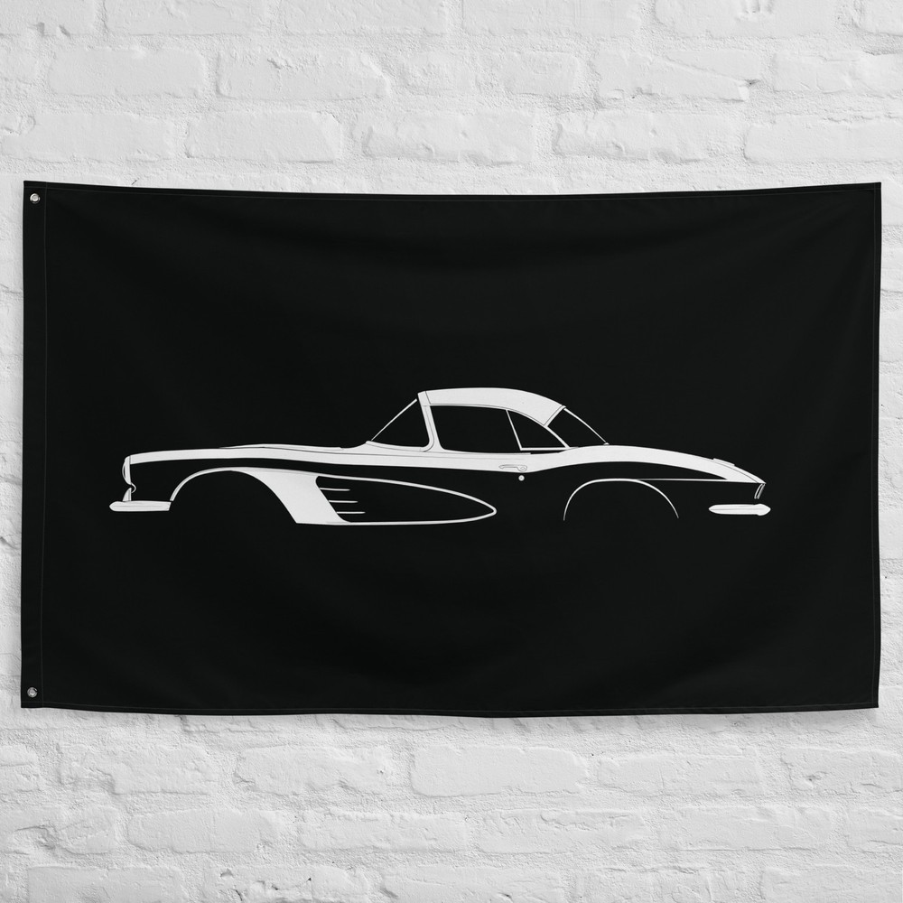 Corvette C1 Hardtop 1961-1962 Car Flag 3x5ft Banner Supercar Decor Gift