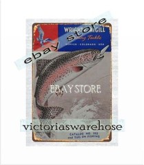 1951 tackle box essentials Fishing Rods Reels s tin sign sportsman