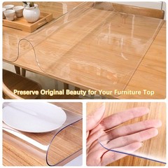 Easy Easy Life Clear Table Protector For Dining Room Table Square Vinyl Pvc