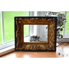 Antique Baroque Revival Giltwood Frame | 6×8 Opening Ornate Louis XV Style