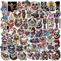 Clown Scary Style Stickers 50pk Mixed Matte Clown Horror Stickers FREE SHIPPING