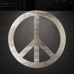 Peace Sign Steel Cutout Shape, Raw Metal Wall Art and Craft Supply