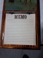 Framed Wall-Mounted Wood Rectangle Memo Board, Fantasy Unicorn, Brown/Green