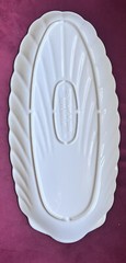 Studio Nova Sea Shell Serving Tray Platter Dish White Scalloped Japan 21.5 x 10