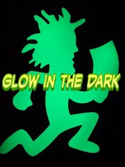 GLOW IN THE DARK HATCHETMAN SMALL TO BIG STICKER INSANE CLOWN POSSE TWIZTID ICP