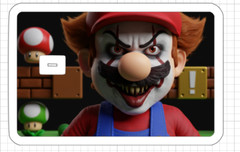 Pennywise Super Mario Credit Debit ATM Card Skin Sticker Toad Peach King Horror