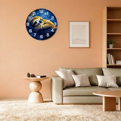 Sleeping Sloth Pattern Wooden Silent Wall Clock No Battery Holiday Home Decors