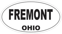Fremont Ohio Oval Bumper Sticker or Helmet Sticker D6095