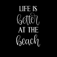 Life Is Better At The Beach Vinyl Decal Bumper Sticker Car Truck Window Wall Art