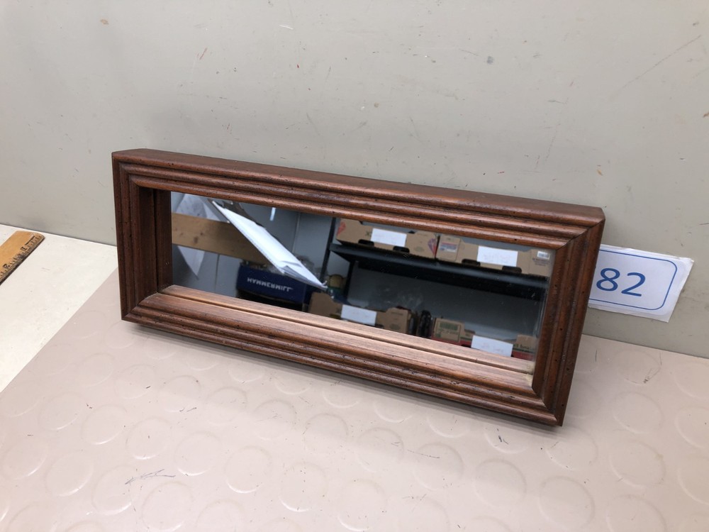 Vintage Narrow Wood Framed Rectangle Wall Mirrors Vertical or Horizontal