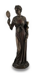 Scratch & Dent Cardinal Virtue Prudence Bronze Finished Statue Painted Accents
