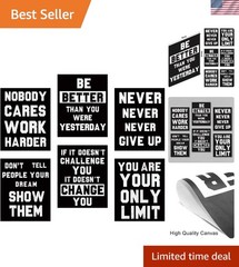 Unframed Inspirational Quotes Prints – 6 Canvas Art Pieces to Brighten Any Room
