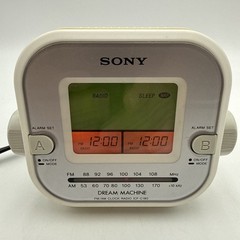 Sony Dream Machine ICF-C180 AM FM Dual Alarm Clock Radio Beige Tested & Working