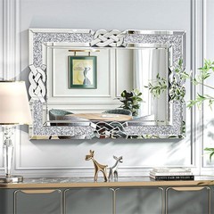 Crystal Full Length Mirror Bathroom Vanity Mirror Decorative Wall Accent Mirrors