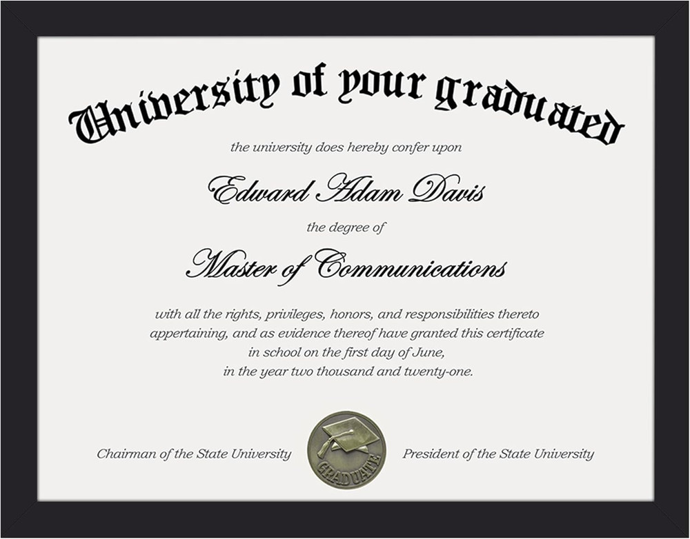 Certificate Frame with Clear Plexiglass, 8.5 by 11 Picture Diploma Doc