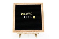 Wooden 10 in by 10 in 9 in Tall Easel 340 Letters, Numbers Symbols