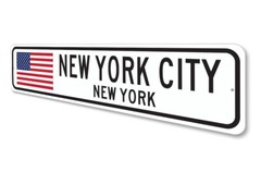 Personalized Any Country Flag,City and State Aluminum Street Sign
