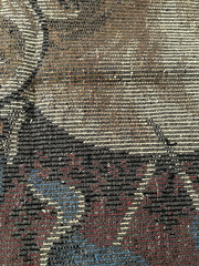 SPANISH THEME MATADOR Tapestry Wall Art Bull Fight Rug Velvet Fringe 40×22” VTG