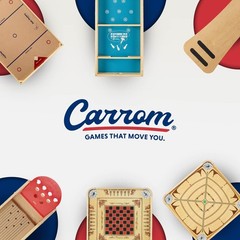 Carrom Board Game Set — Large Board Games for Adults & Children — Over 85 Board