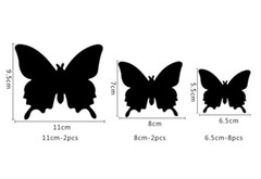 12pcs Silver Mirror 3D Butterfly Wall Sticker Home Decor Butterfly Sticker